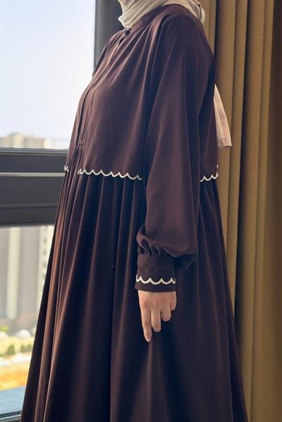 Nakış Ceketli Takım - Acı kahve