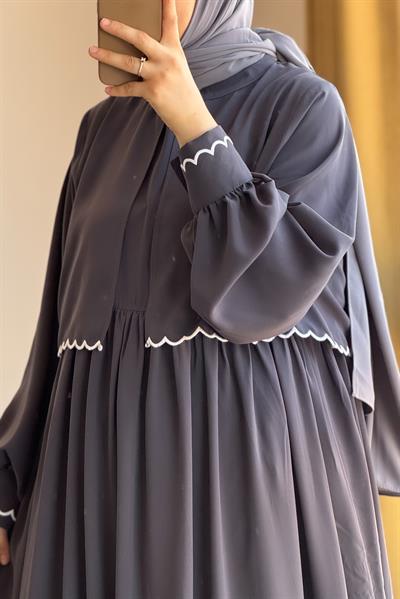 Nakış Ceketli Takım - Antrasit