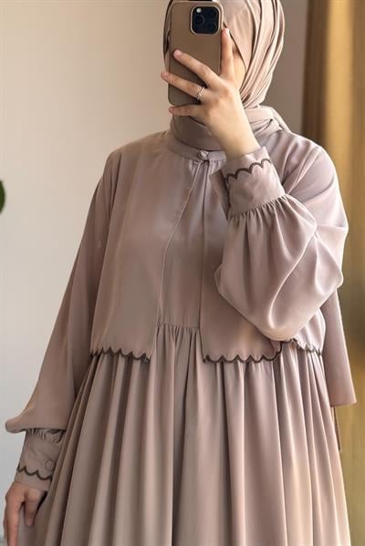 Nakış Ceketli Takım - Bej