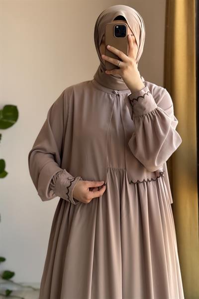 Nakış Ceketli Takım - Bej