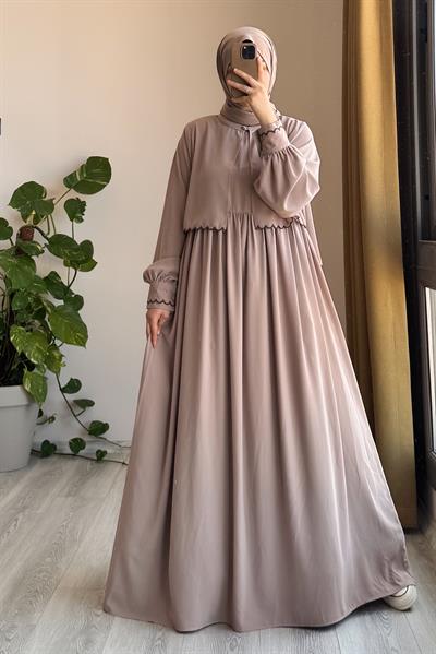 Nakış Ceketli Takım - Bej