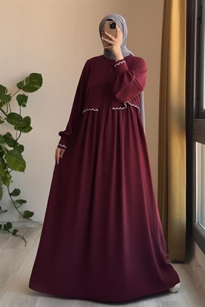 Nakış Ceketli Takım - Bordo