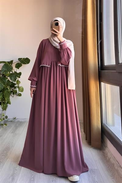 Nakış Ceketli Takım - Gül kurusu