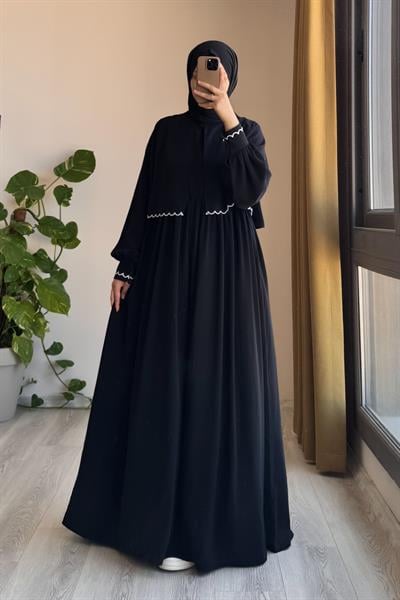 Nakış Ceketli Takım - Siyah