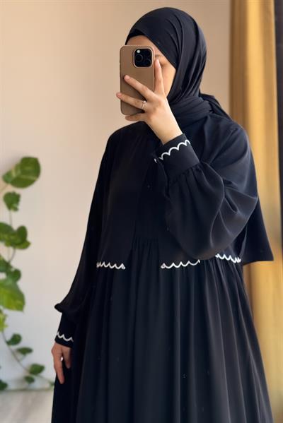 Nakış Ceketli Takım - Siyah