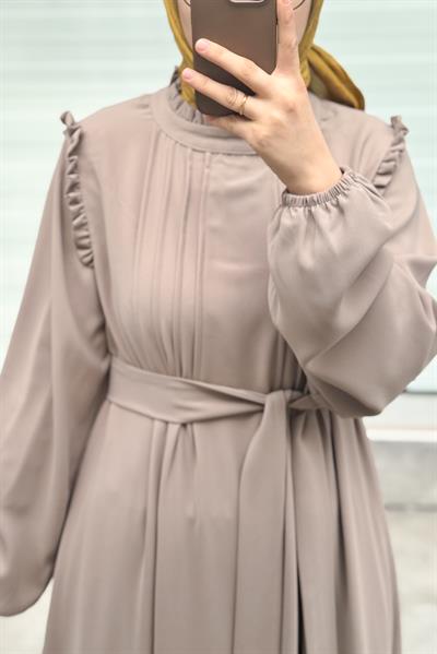 Nilüfer Elbise - Bej