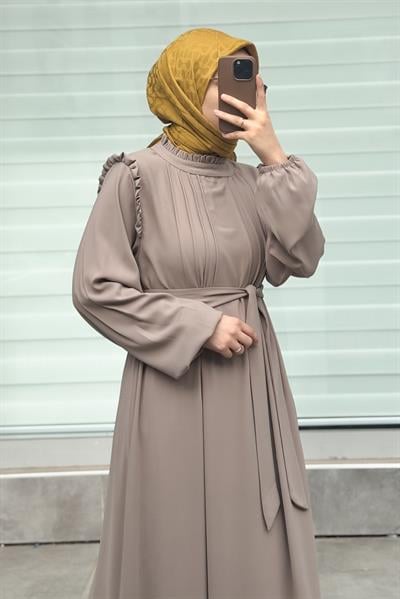 Nilüfer Elbise - Bej