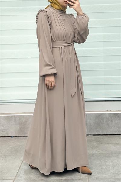 Nilüfer Elbise - Bej