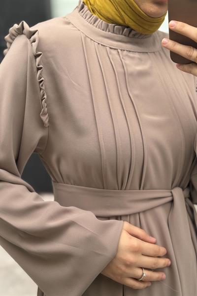 Nilüfer Elbise - Bej