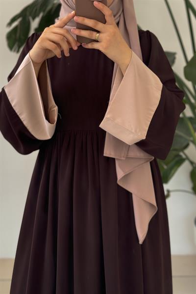 Nisa Elbise - Acı kahve/ Bej