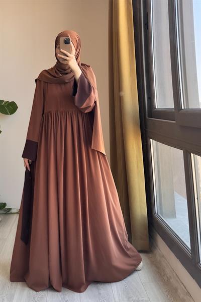 Nisa Elbise - Taba/ Acı kahve