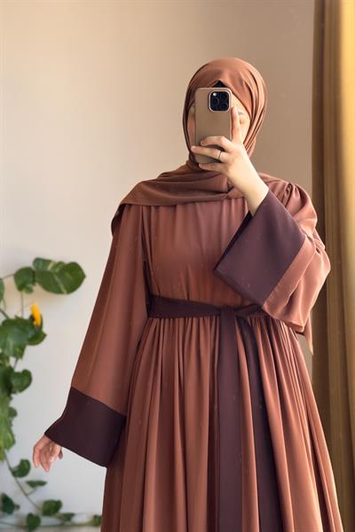 Nisa Elbise - Taba/ Acı kahve