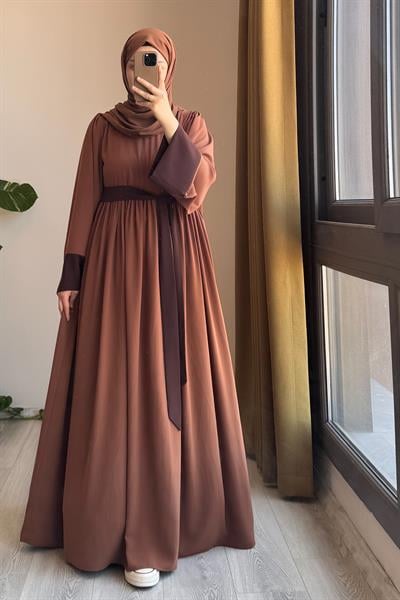 Nisa Elbise - Taba/ Acı kahve