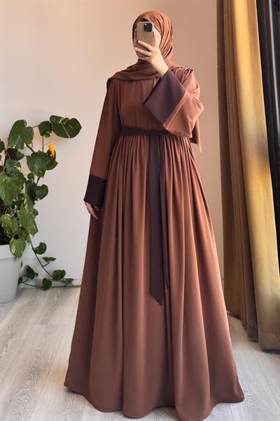 Nisa Elbise - Taba/ Acı kahve