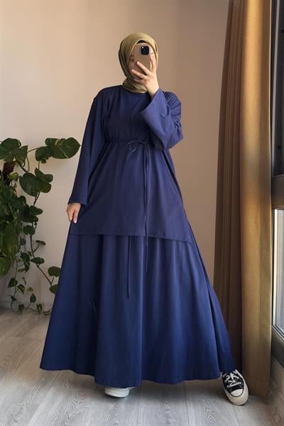 Pamuk Penye Etekli Takım - Lacivert