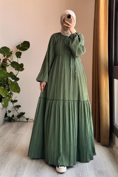 Pamuklu Elbise - Çağla yeşil