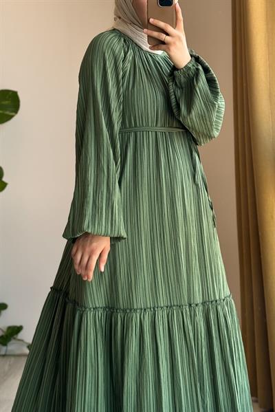 Pamuklu Elbise - Çağla yeşil