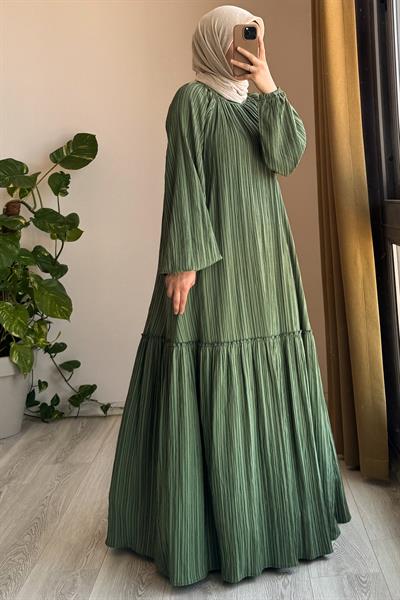 Pamuklu Elbise - Çağla yeşil