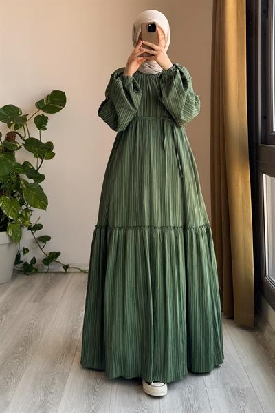 Pamuklu Elbise - Çağla yeşil