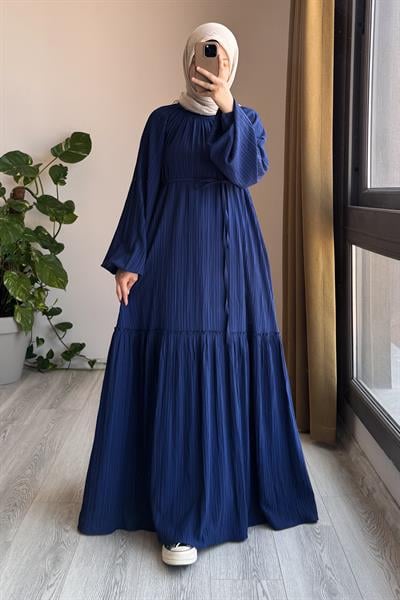 Pamuklu Elbise - Lacivert