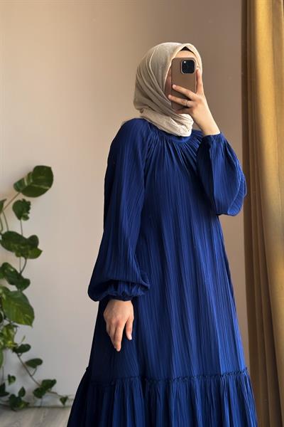 Pamuklu Elbise - Lacivert