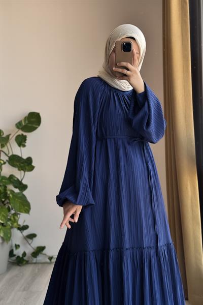 Pamuklu Elbise - Lacivert