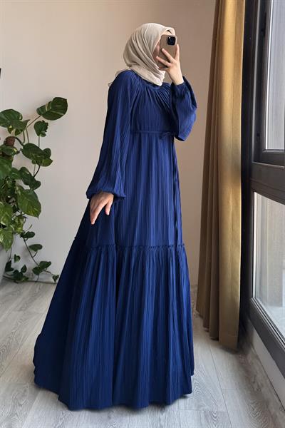 Pamuklu Elbise - Lacivert