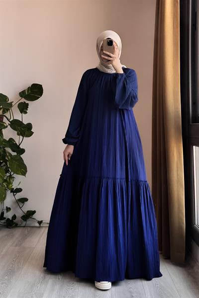 Pamuklu Elbise - Lacivert