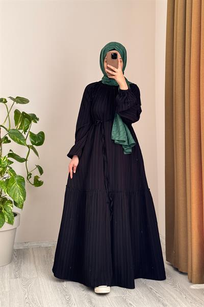 Pamuklu Elbise - Siyah