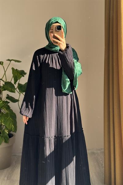 Pamuklu Elbise - Siyah