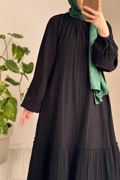 Pamuklu Elbise - Siyah