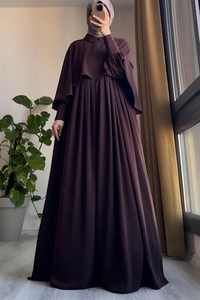 Pelerinli Elbise - Acı kahve