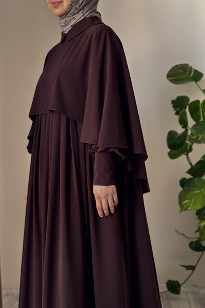 Pelerinli Elbise - Acı kahve