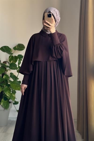 Pelerinli Elbise - Acı kahve