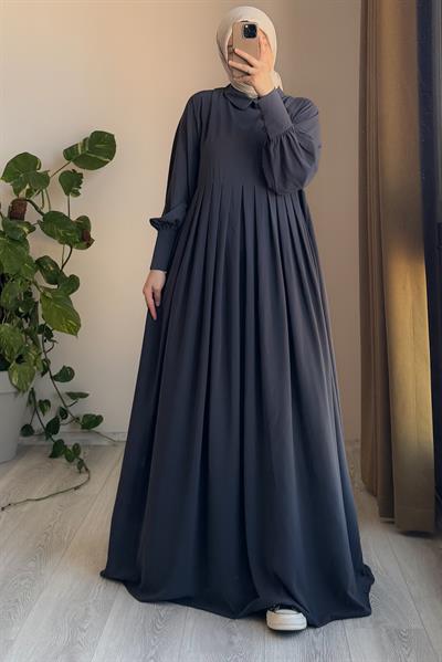 Pelerinli Elbise - Antrasit