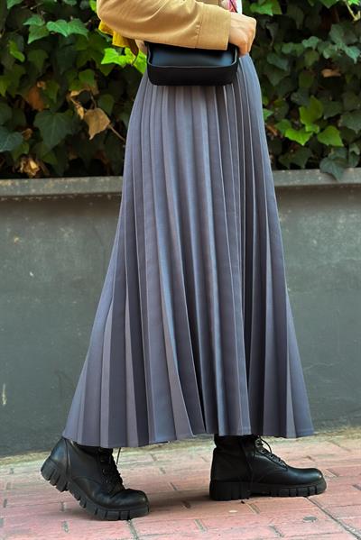 Pileli Etek - Antrasit