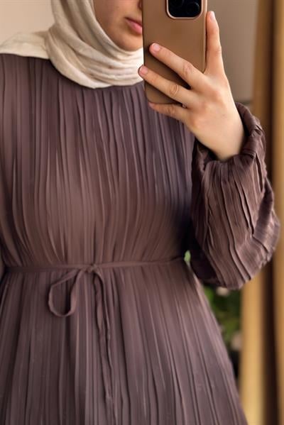Piruze Elbise - Kahve