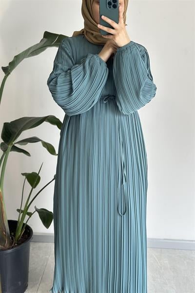 Piruze Elbise - Mint yeşil