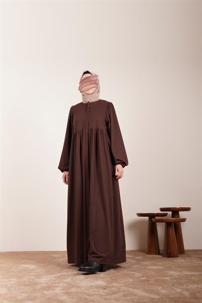 Robalı Triko Ferace - Acı kahve