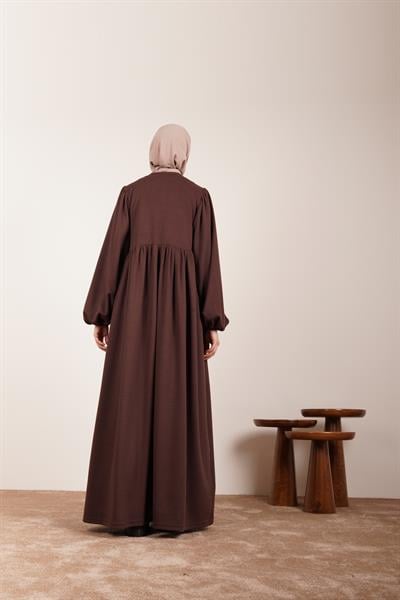 Robalı Triko Ferace - Acı kahve