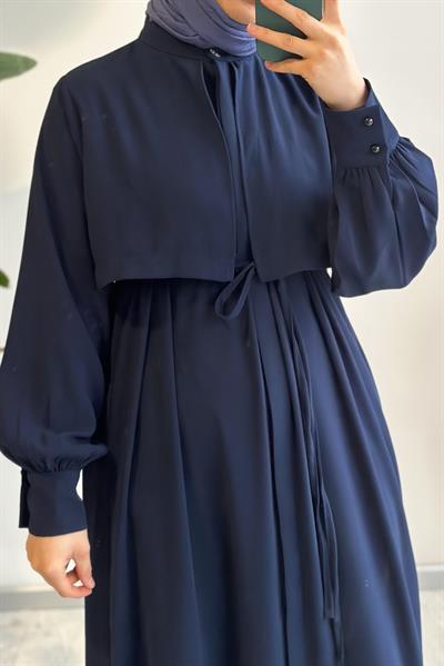 Rüzgarlıklı Ferace - Lacivert