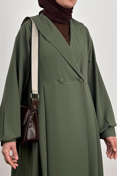 Şal Yaka Ferace - Çağla yeşil