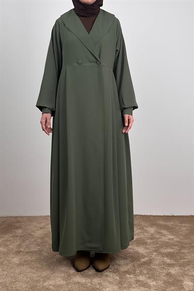 Şal Yaka Ferace - Çağla yeşil