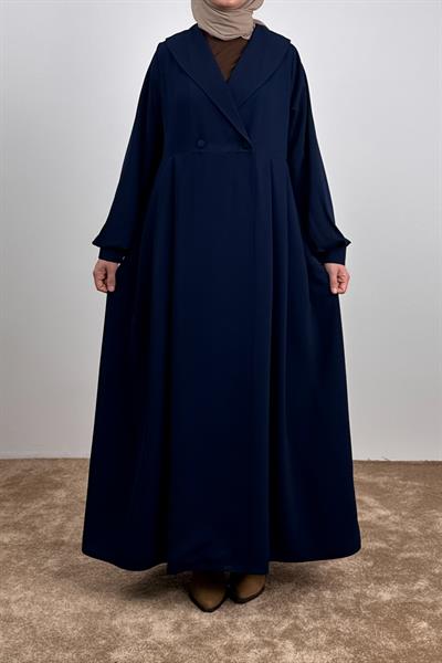 Şal Yaka Ferace - Lacivert