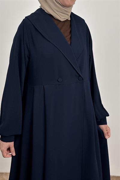 Şal Yaka Ferace - Lacivert