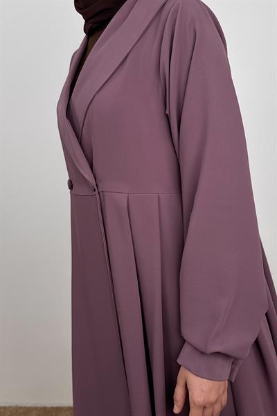 Şal Yaka Ferace - Leylak