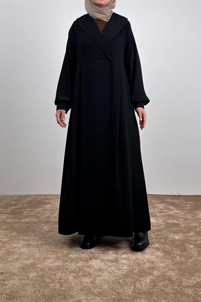 Şal Yaka Ferace - Siyah