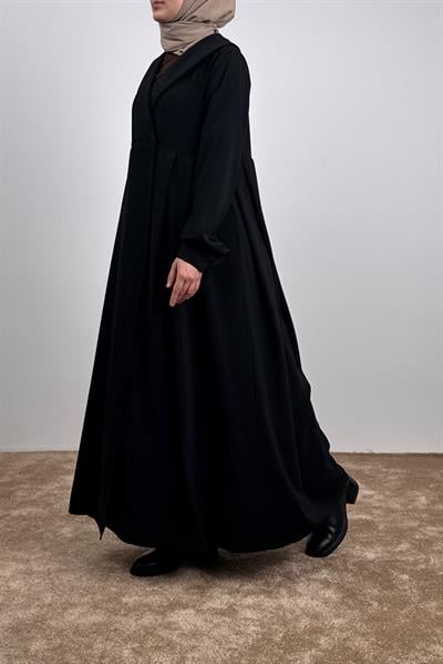 Şal Yaka Ferace - Siyah