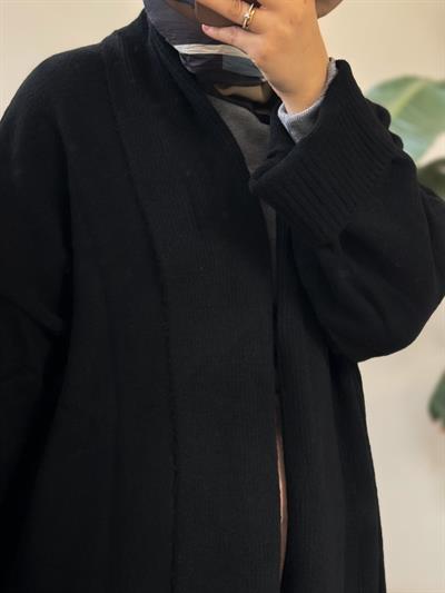Şal Yaka Hırka - Siyah