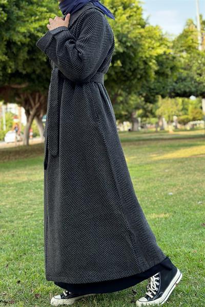 Şal Yaka Kaban - Füme